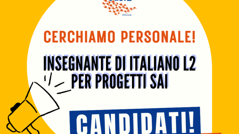 Comunità Oasi2 cerca Insegnante di italiano L2 per Progetti SAI